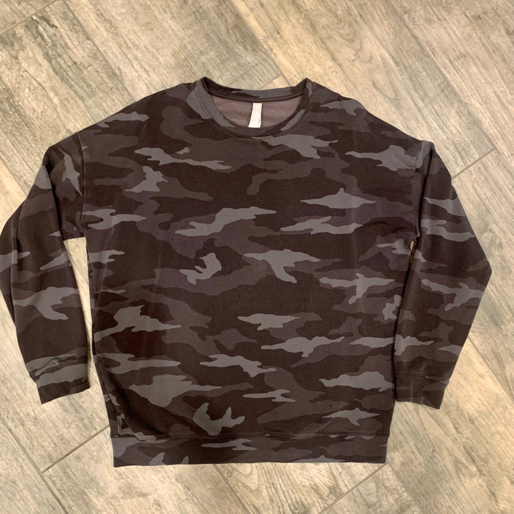Athleta Black Camo Sweatshirt, Size S